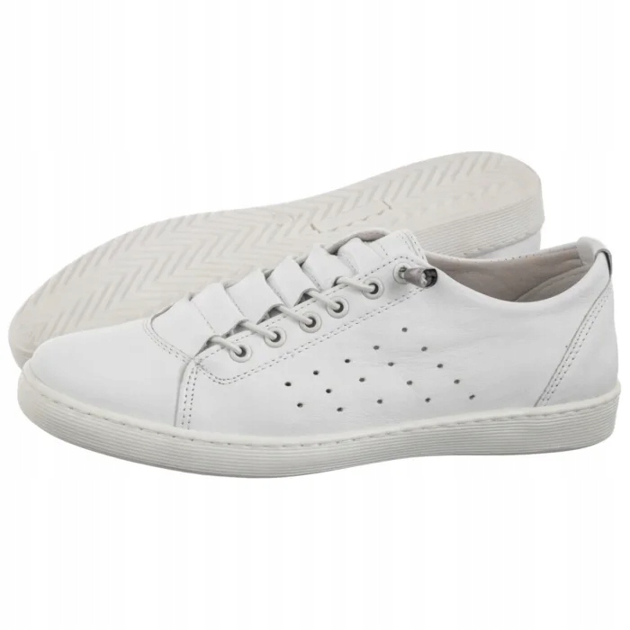 Dámské kožené polobotky Nepeke Anica White Bílé