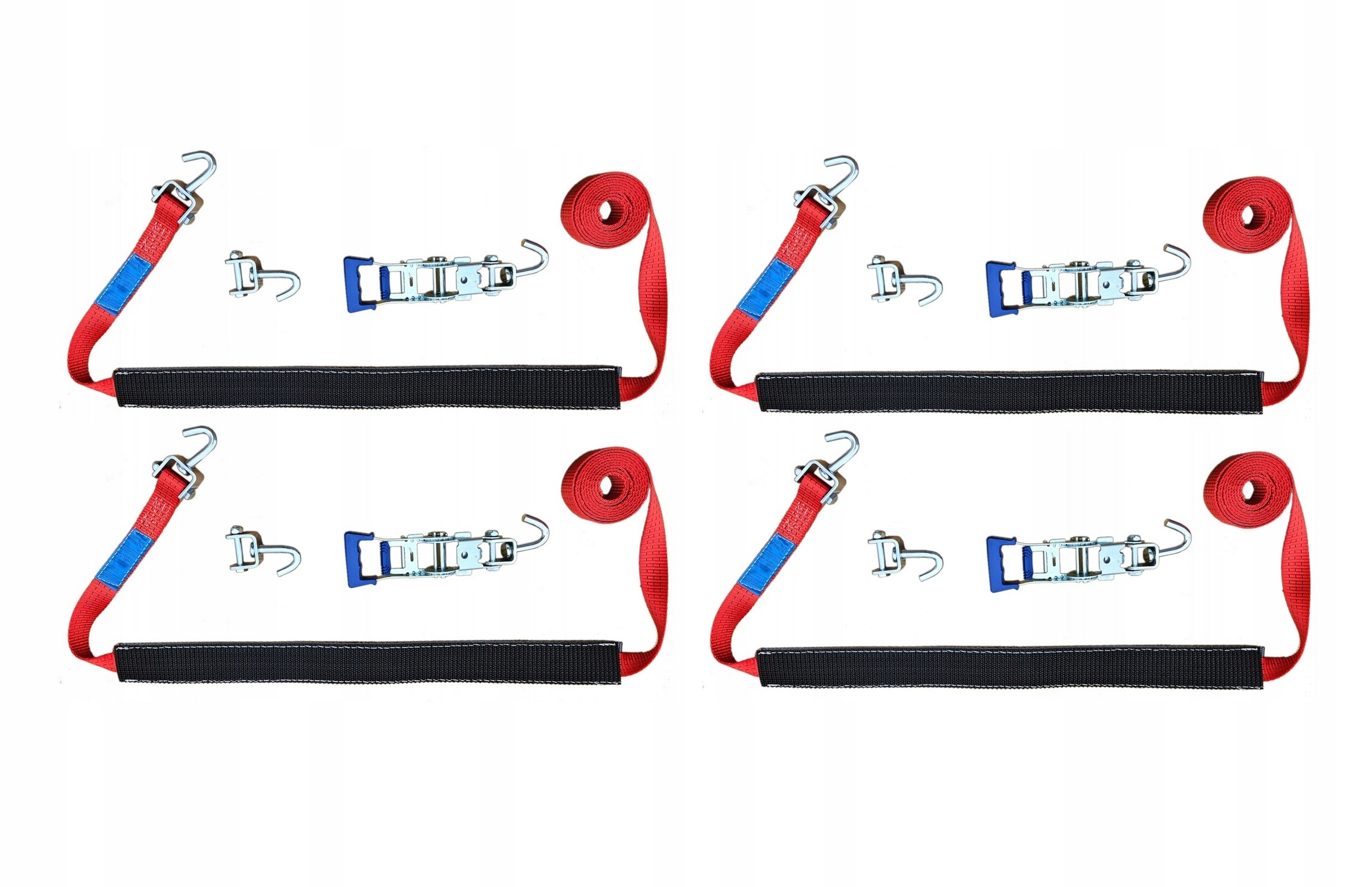 4 Pásy 3 m 3PKT gumová tráva 120 cm 3T 35 mm VDI 2700 Bi 8.1 3 otočné háky