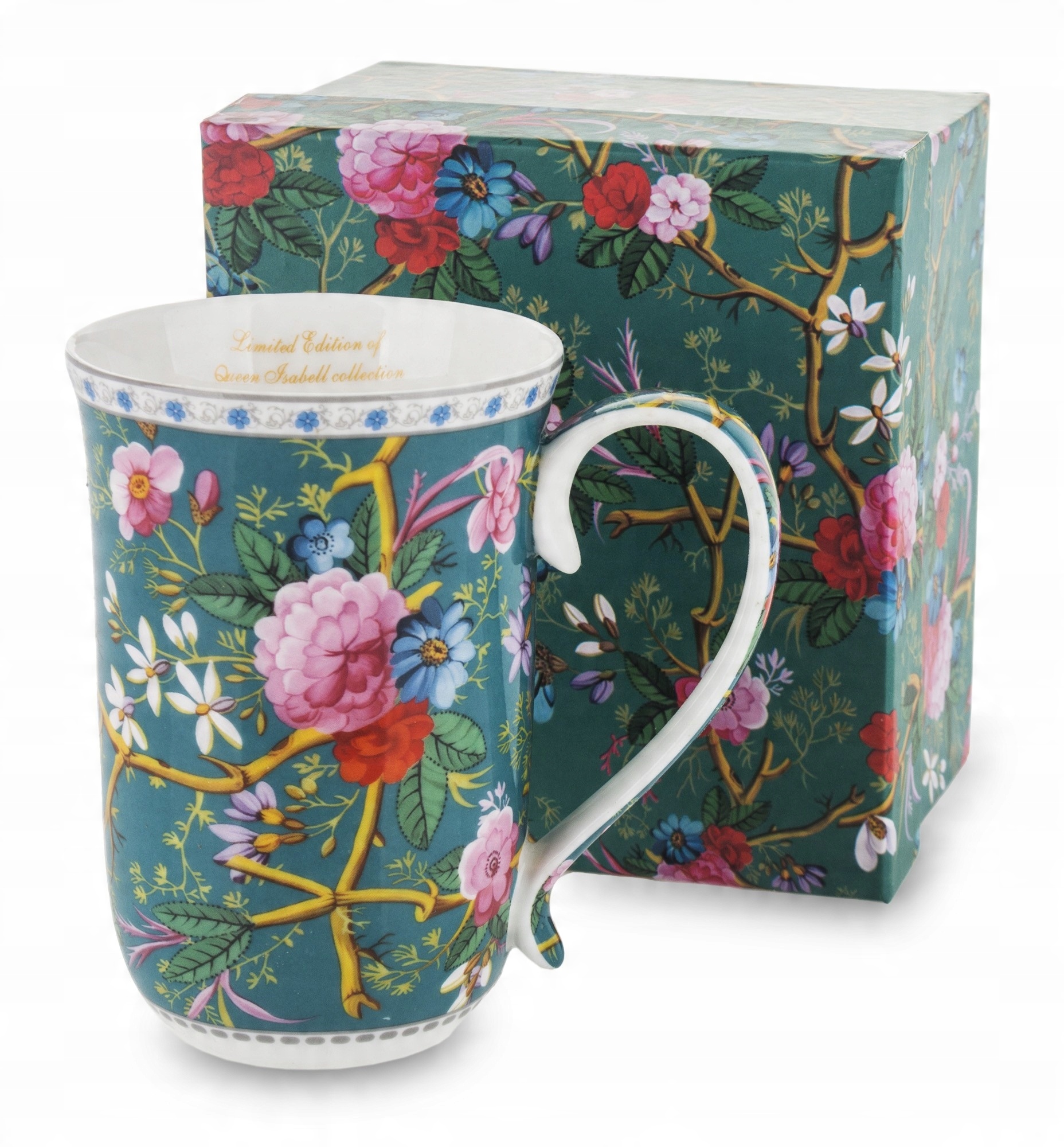 

Duży Kubek Porcelanowy Kwiaty