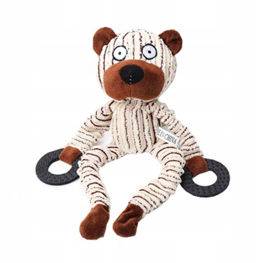 

Zabawka dla psa maskotka z piszczałką i ringami