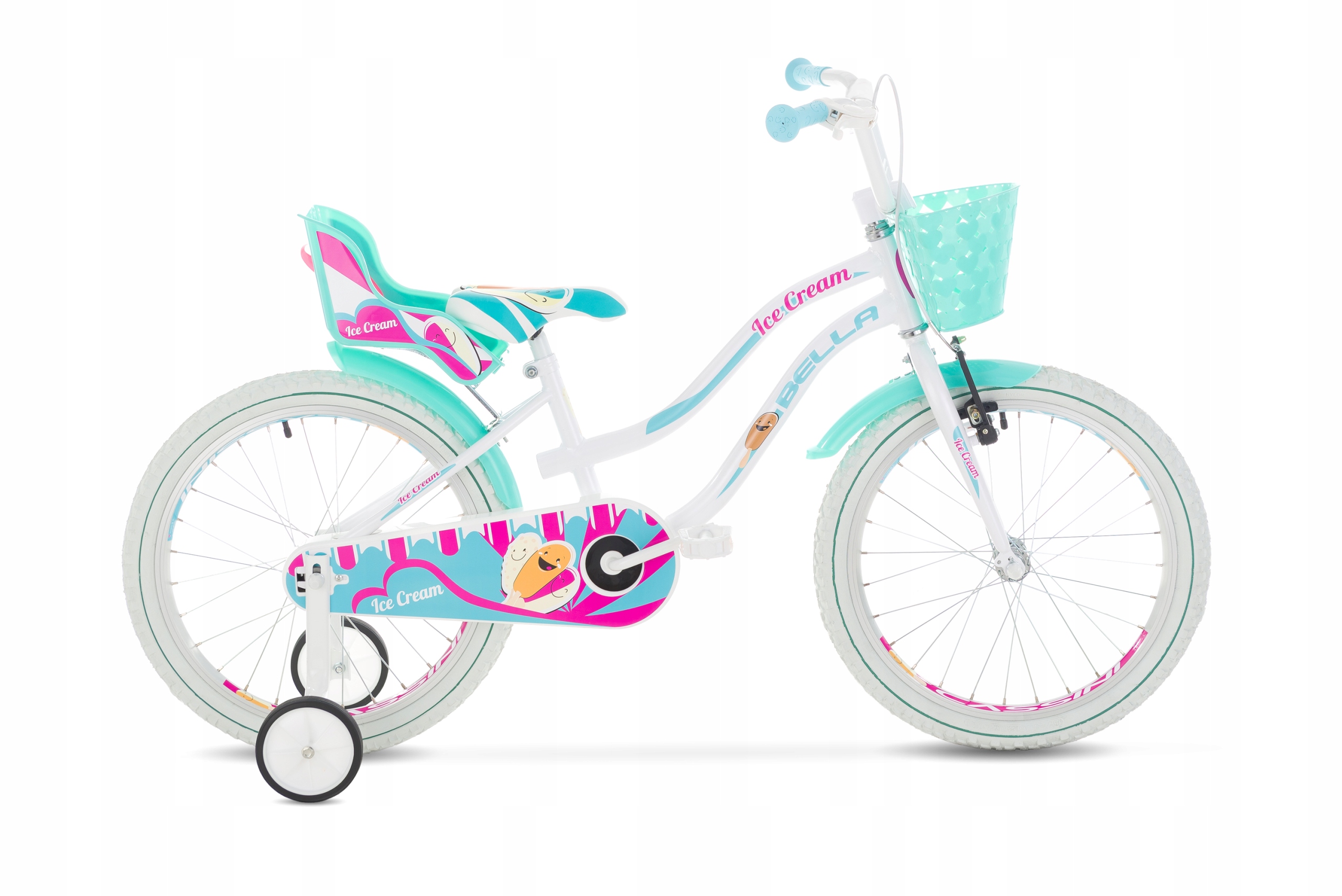 Rowerek dziecięcy Bella Ice Cream dla dziewczynki 20" (115-135cm)