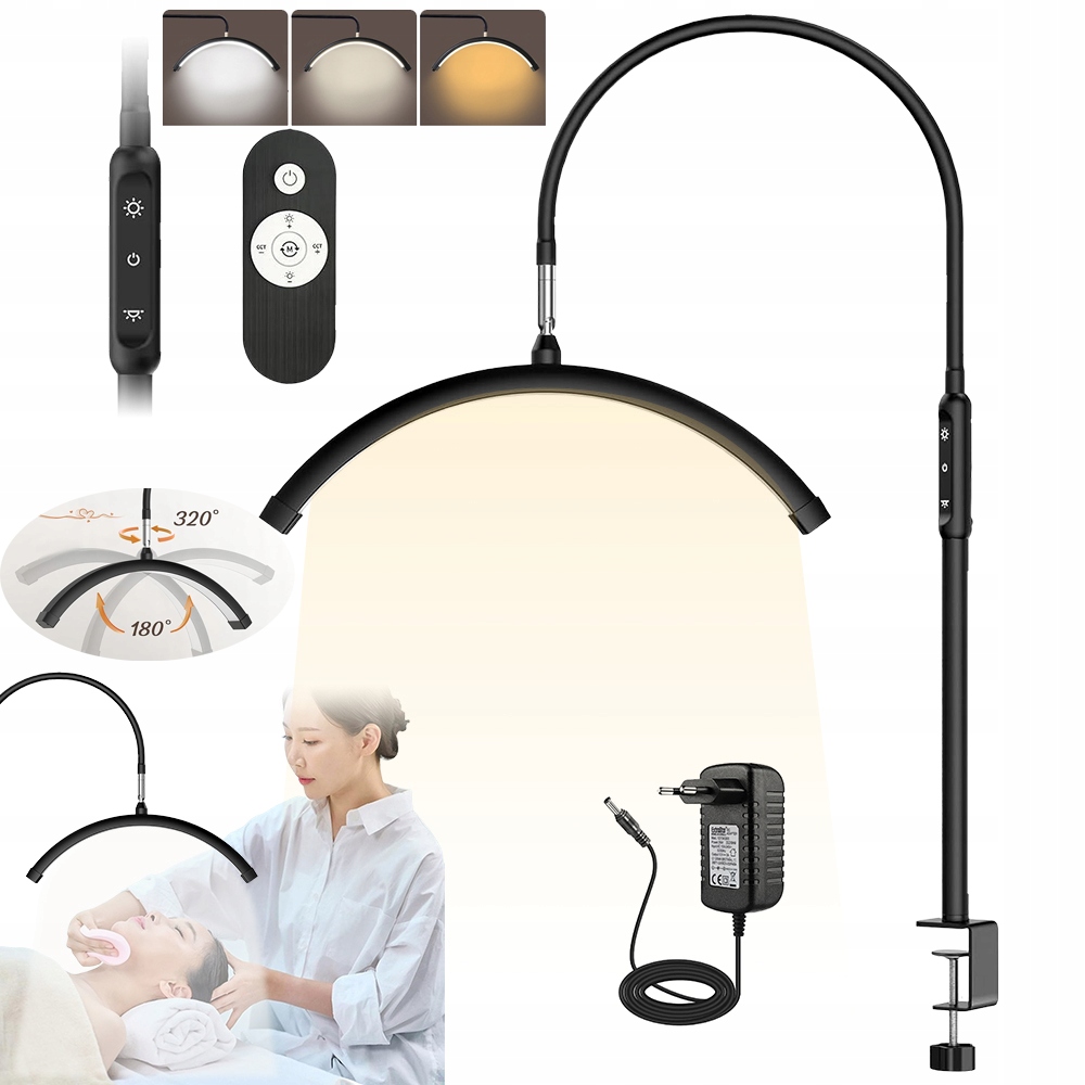 Kosmetická Lampa Pro Prodlužování Řas Led Oblouk Bezstínová Základna Klipu