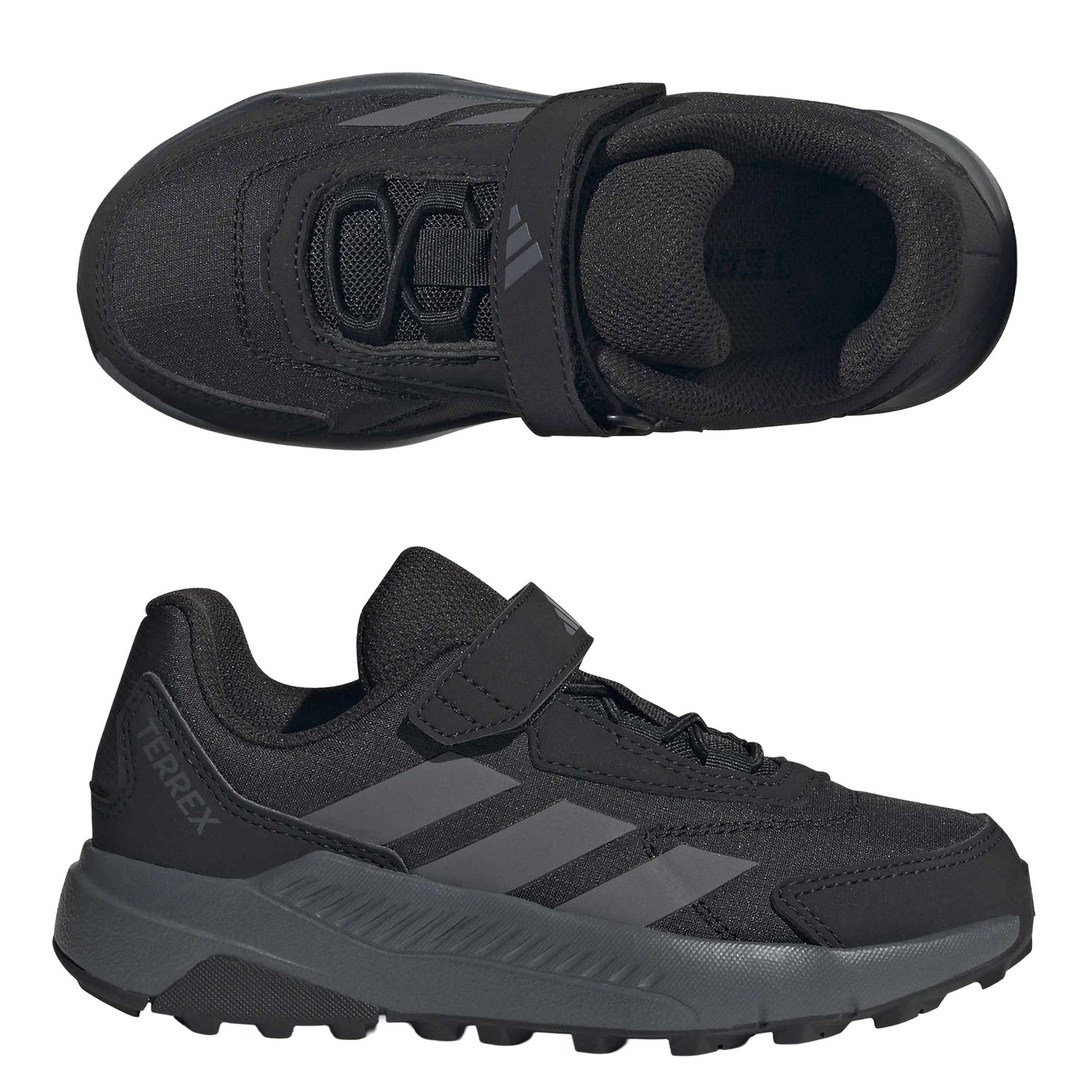 Adidas Terrex Anylander Cf HQ7577 Buty Dziecięce Czarne Rzepy Trekking