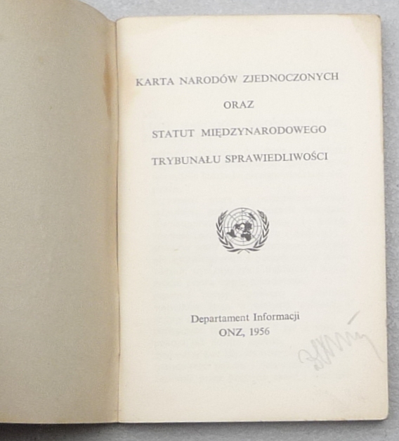 KARTA NARODÓW ZJEDNOCZONYCH - 1956