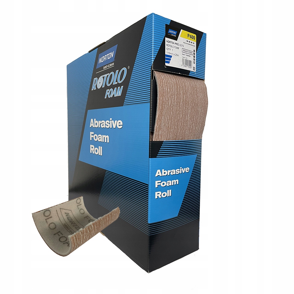 Norton Rotolo foam brúsny papier na špongii 115 mm x 25 m P400