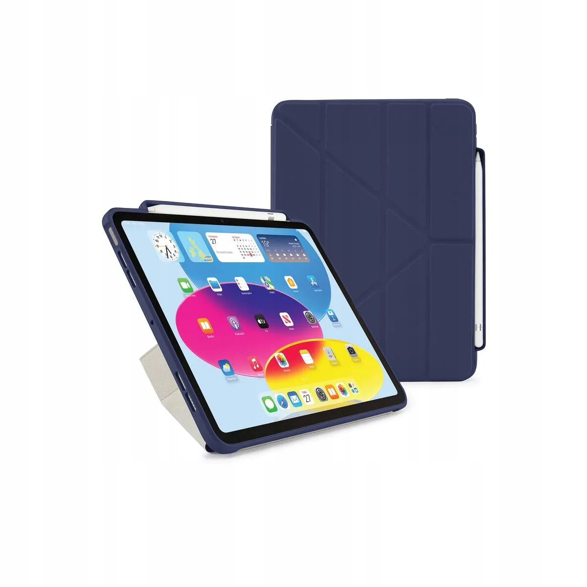 Pouzdro pro iPad 10,9" (2022) Pipetto Origami No3 Pencil Case tmavě modré