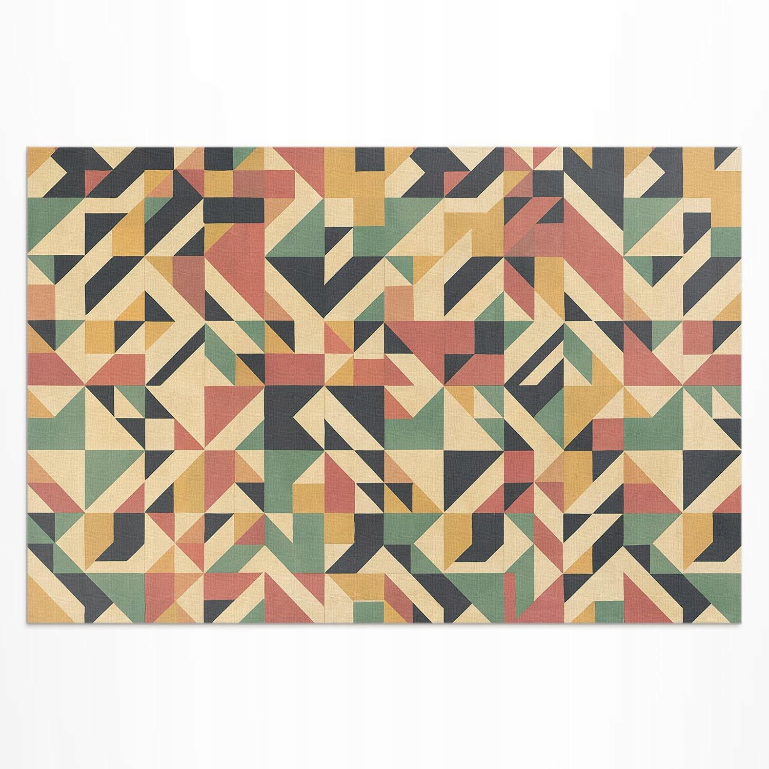 Vinylový koberec Patio Farebná abstrakcia z trojuholníkov a štvorcov 225 x 150 cm