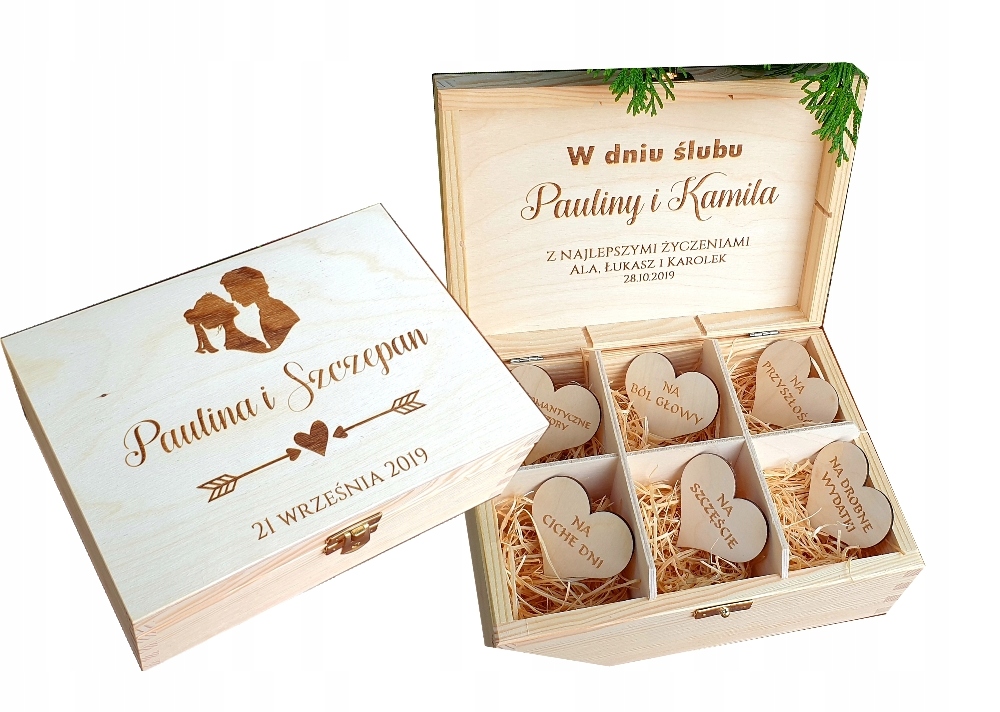 

Niezbędnik Małżeński Pudełko Wspomnień Ślub Grawer