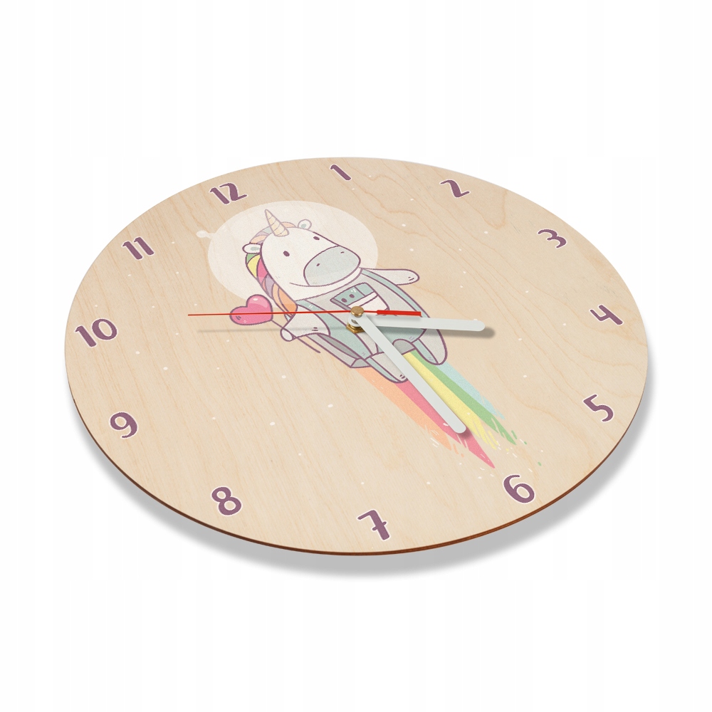 CICHY Zegar ścienny do pokoju dziecka JEDNOROŻEC Marka inna