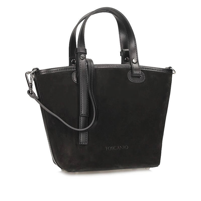 Stylová italská kožená kufřík Toscanio G104 černá