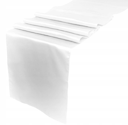 

Bieżnik Satynowy Gładki Biały 36cm x 9mb