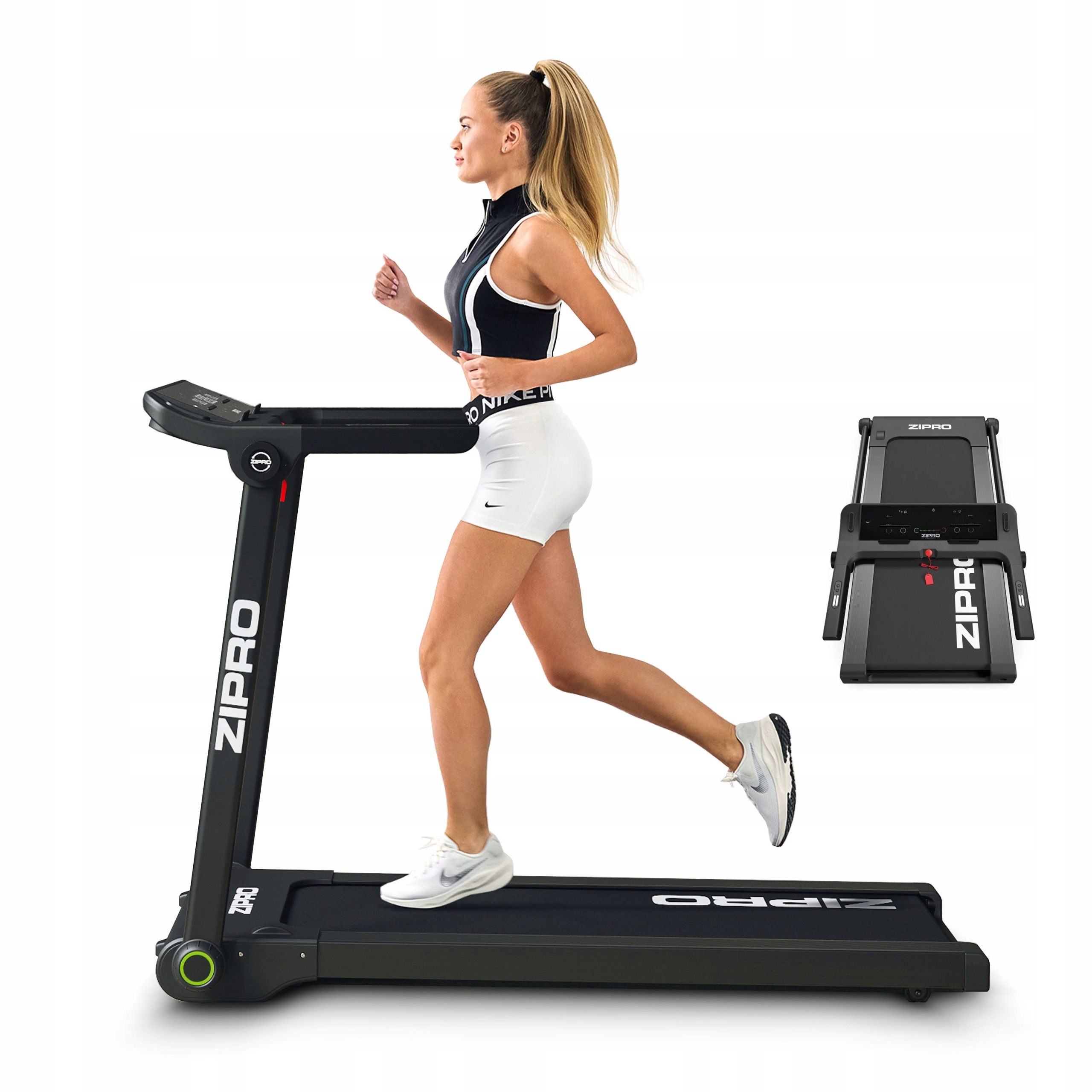 Bieżnia Domowa Elektryczna Składana FitShow Kinomap Pod Łóżko 22cm Zipro