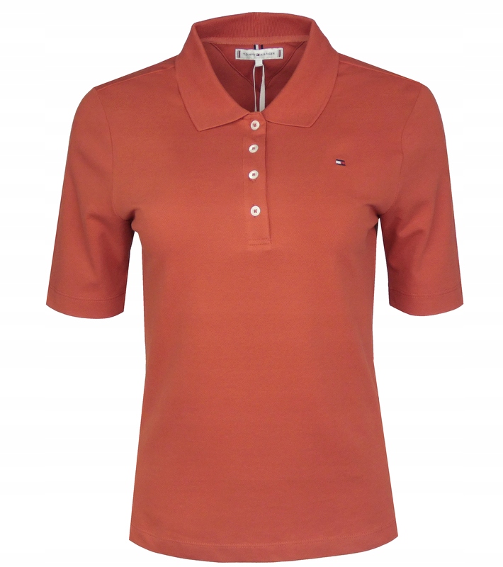 Tommy Hilfiger, dámské polo, cihlová barva, velikost S
