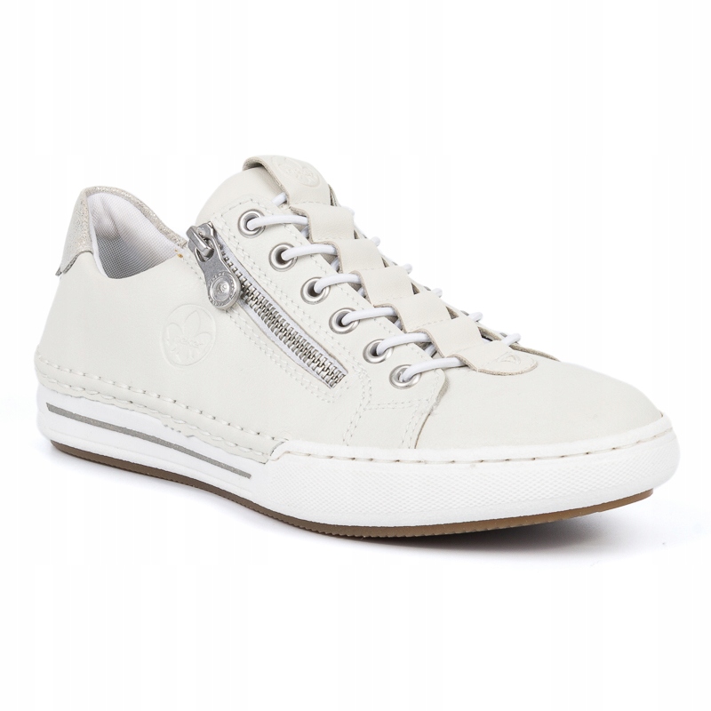 Półbuty damskie Rieker L7250-80 białe miękkie sznurowane r. 40 Sellecti