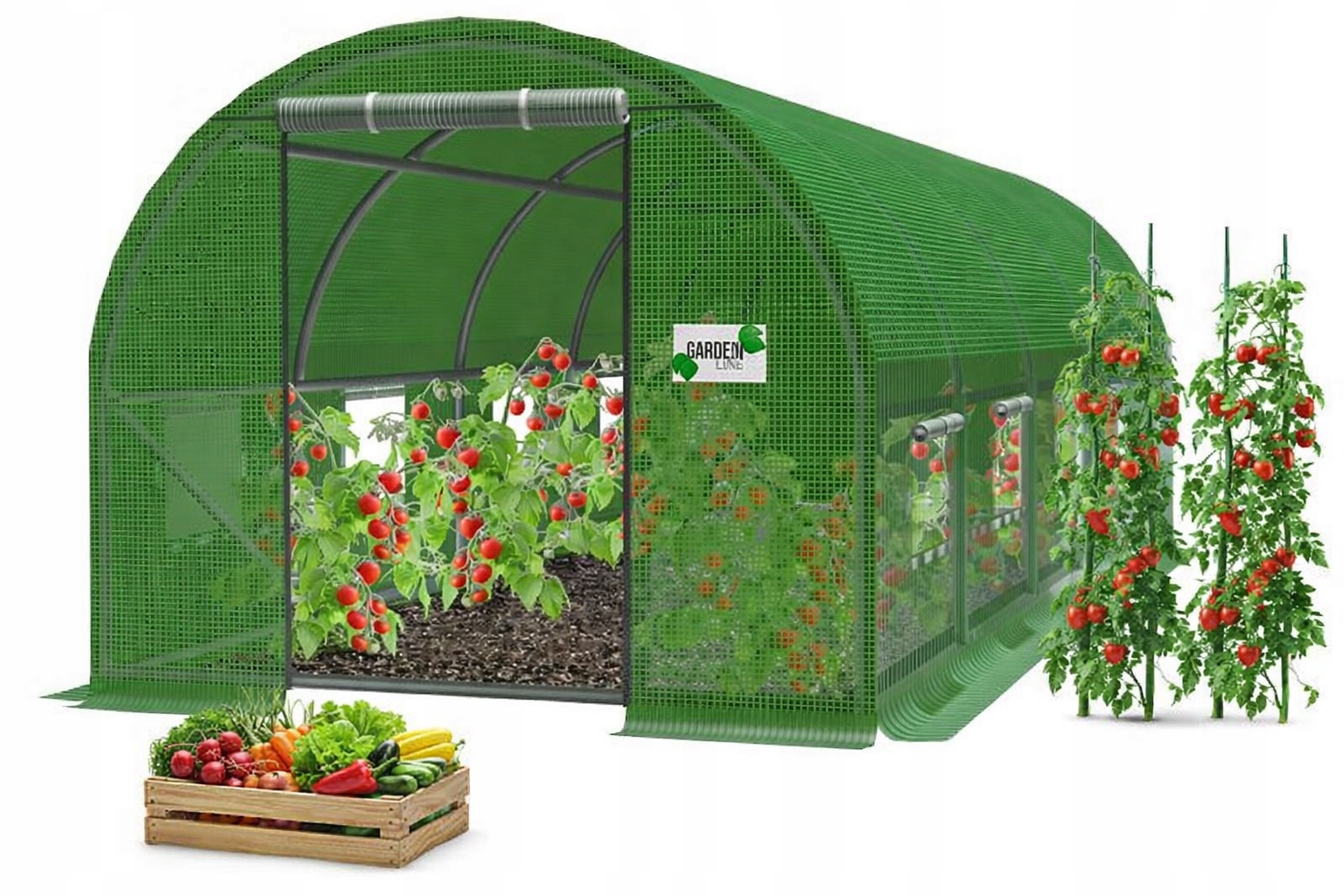 Tunel Ogrodowy Foliowy Szklarnia 8x3m Foliak 24m2 Tyczki