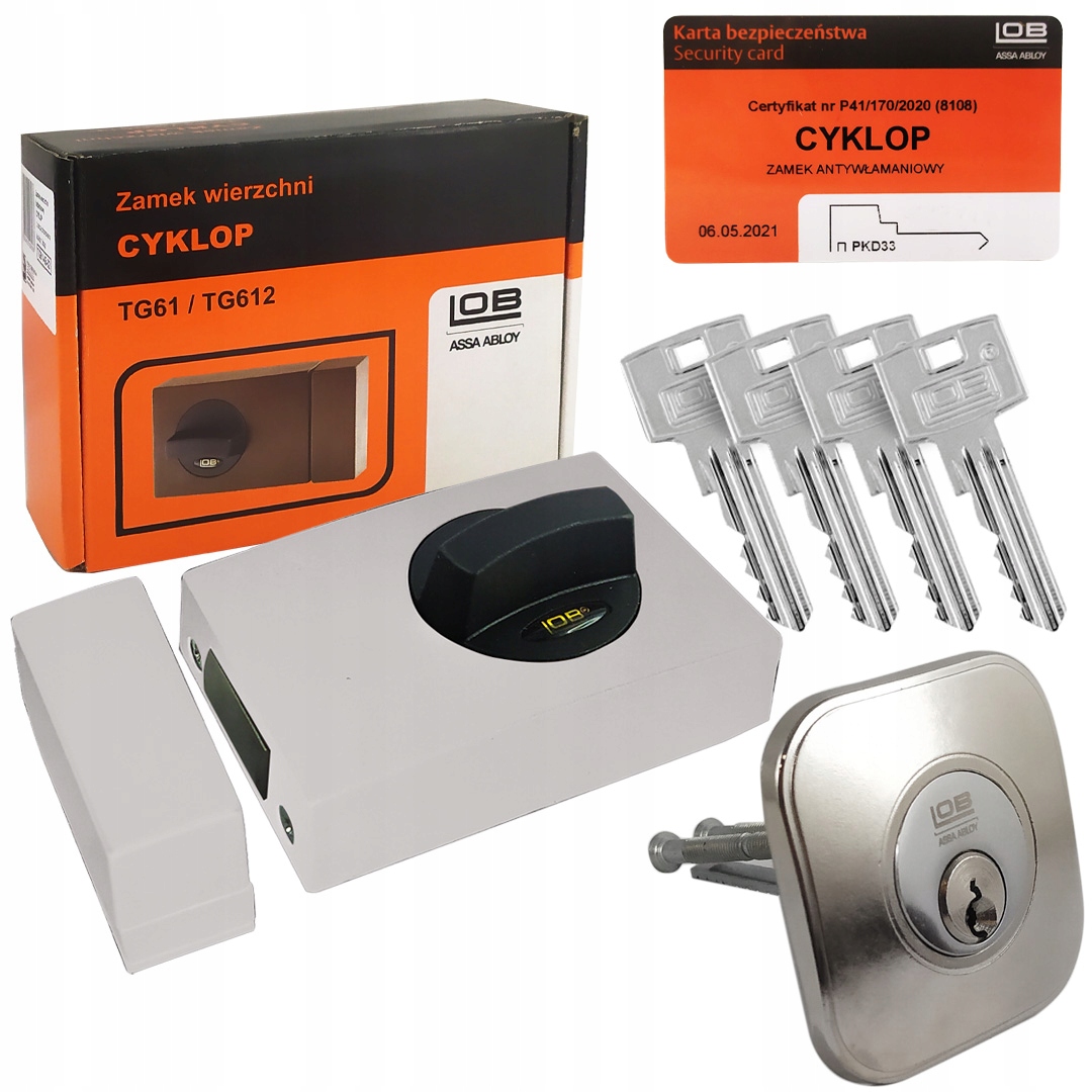 Vrchní zámek dveří Cyklop atest B kl.5 Lob