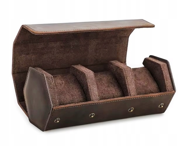 Organizér, Pouzdro Na 3 Hodinky, Trojitá Krabička Na Hodinky, Přírodní Kůže