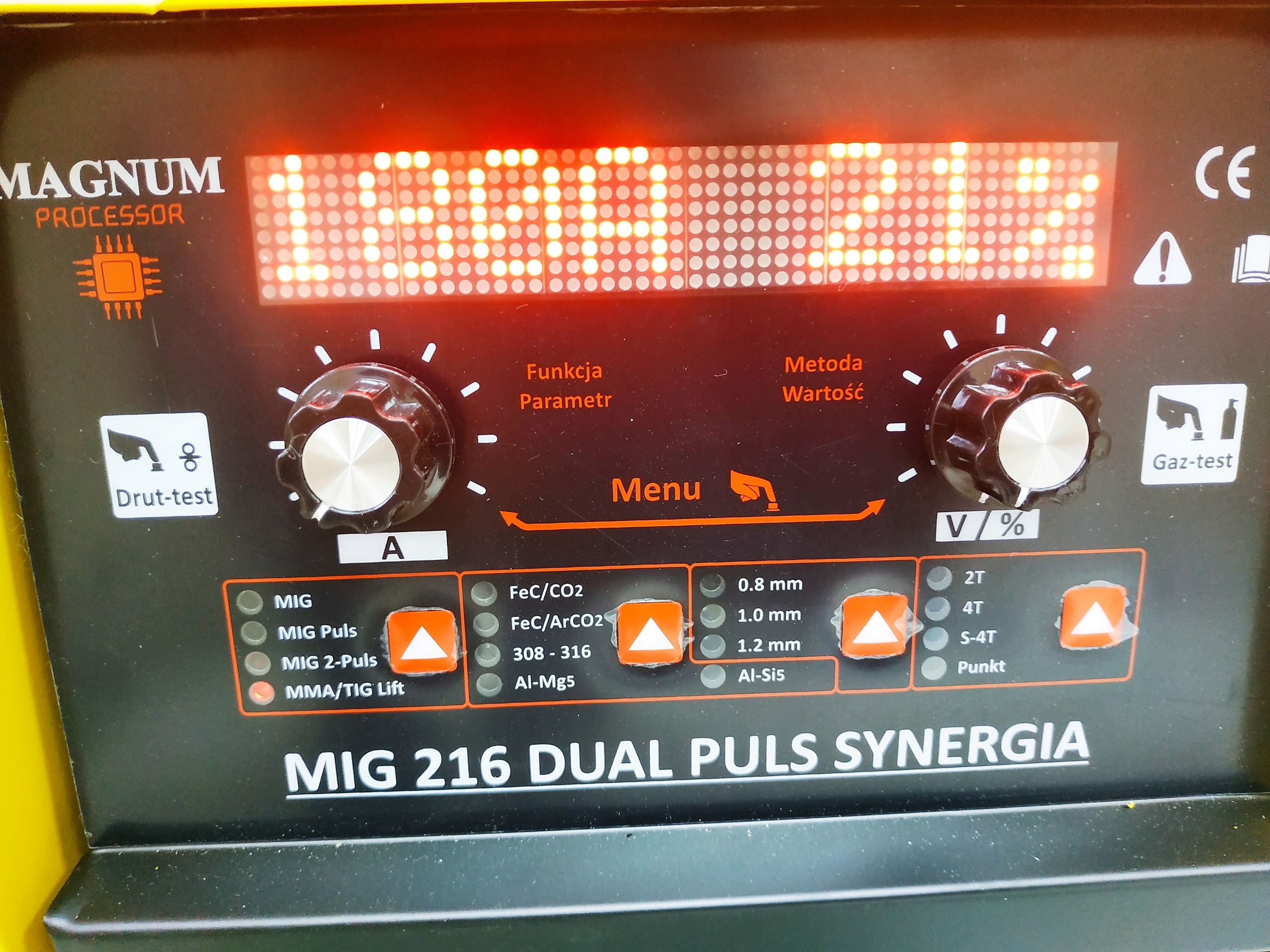SPAWARKA MIGOMAT MAGNUM MIG 216 DUAL PULS SYNERGIA Model 216