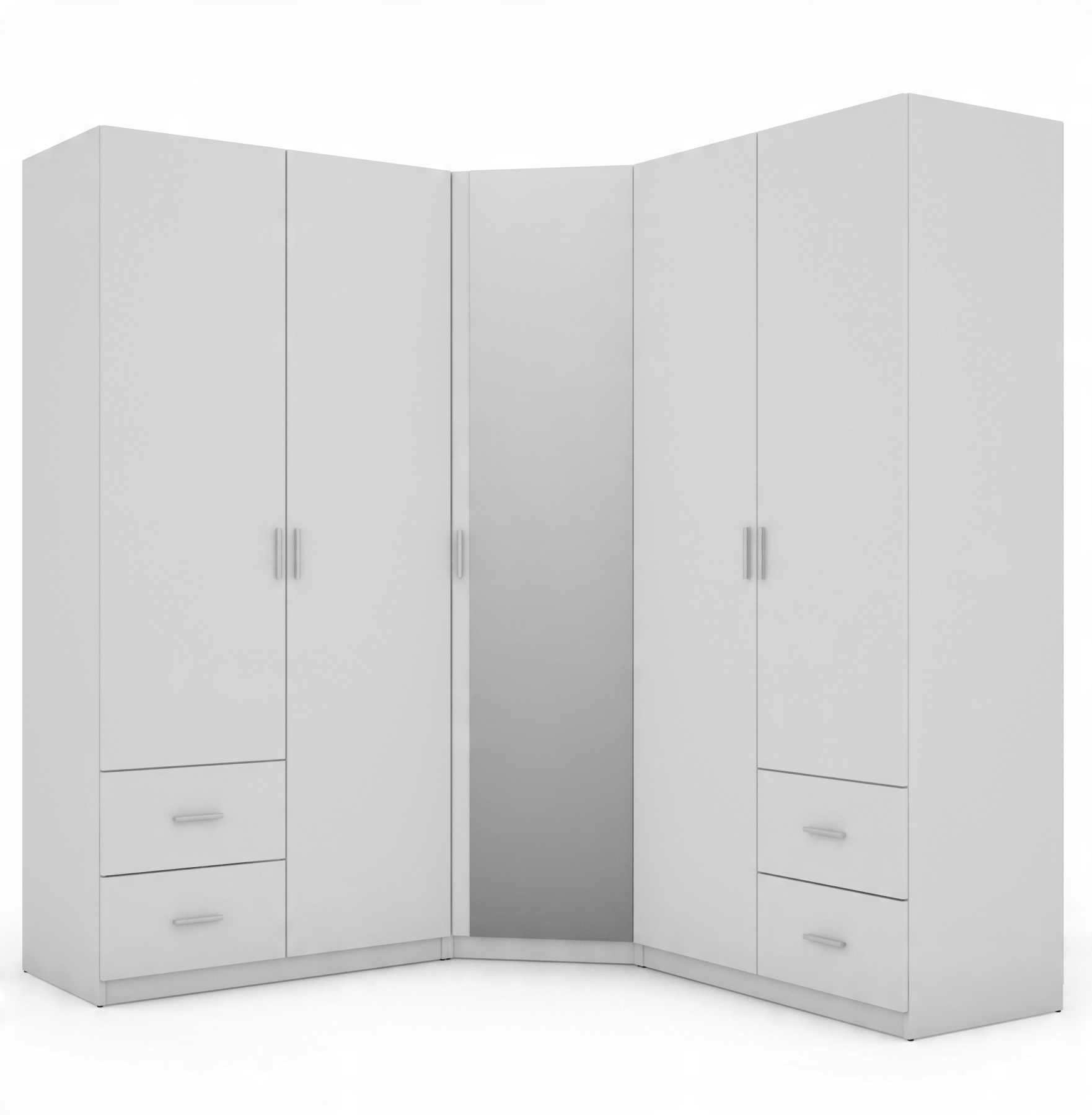 

Szafa garderoba biała narożna 189 cm premium