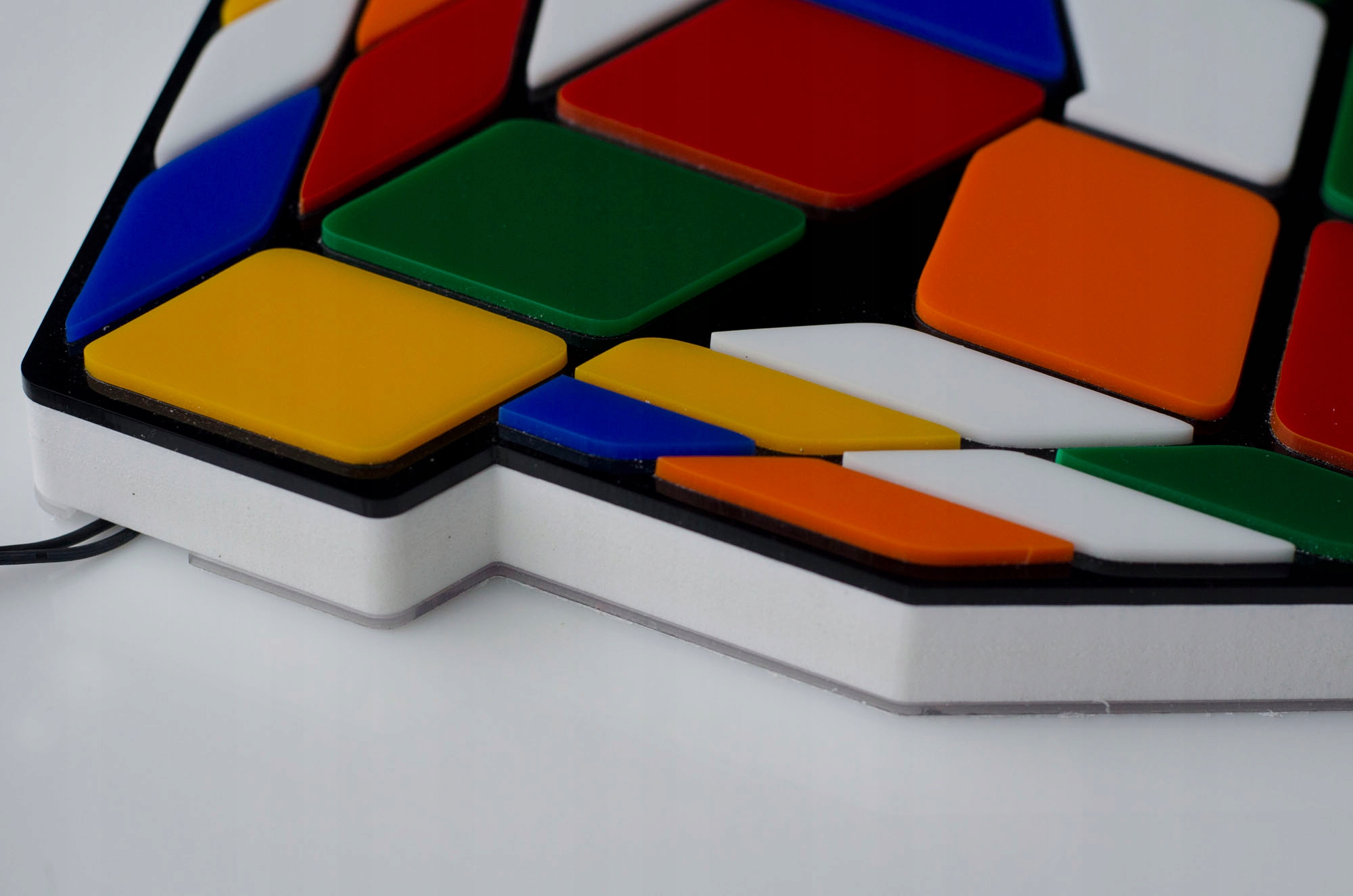 Lampka NEON LED dla dziecka KOSTKA RUBIKA Szerokość produktu 28 cm