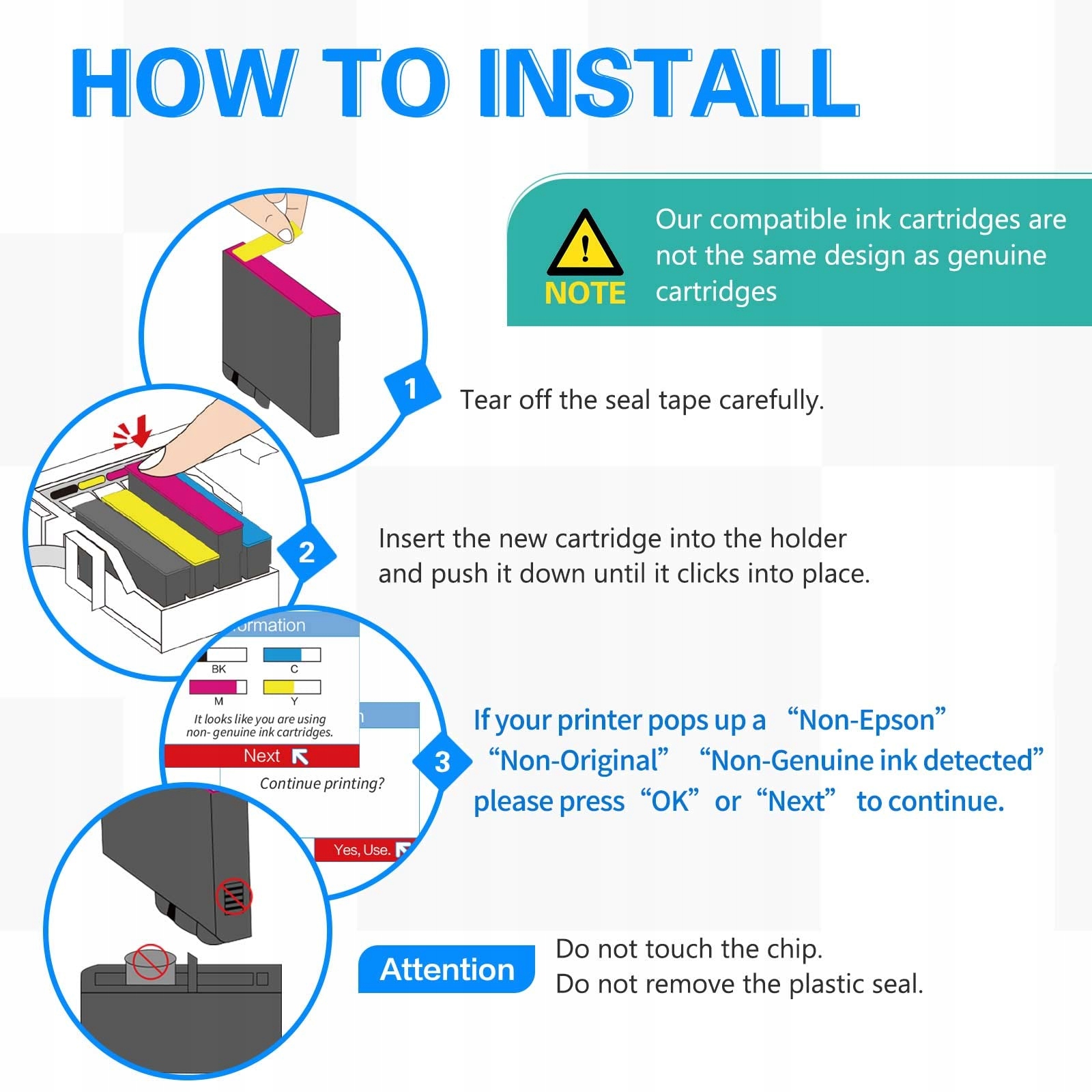 SANCTINK Tusze 405XL Do Epson Workforce Pro WF-3820DWF 10 Sztuk — miniatura 4