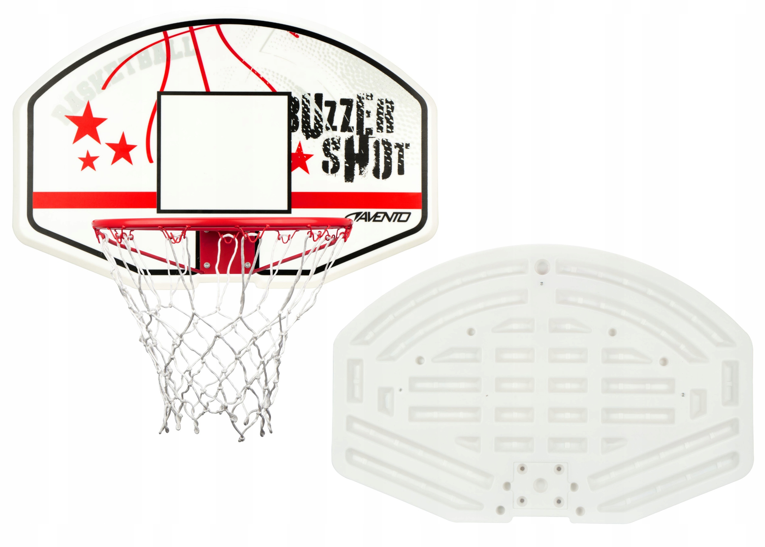 Tablica do koszykówki kosza wodoodporna obręcz na ścianę Avento 90x60cm