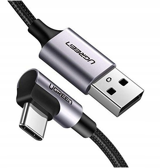 

Ugreen Kątowy Kabel 90° Usb do Usb-c 3A 2m Qc 3.0
