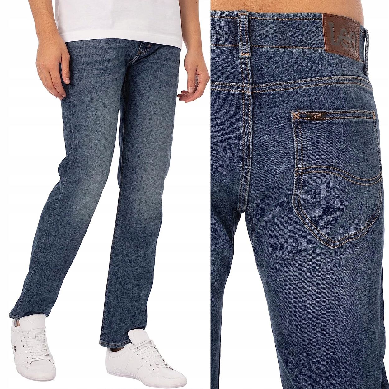 Lee Slim Fit Mvp Extreme Motion přiléhavé pohodlné kalhoty džínové kalhoty W33 L34