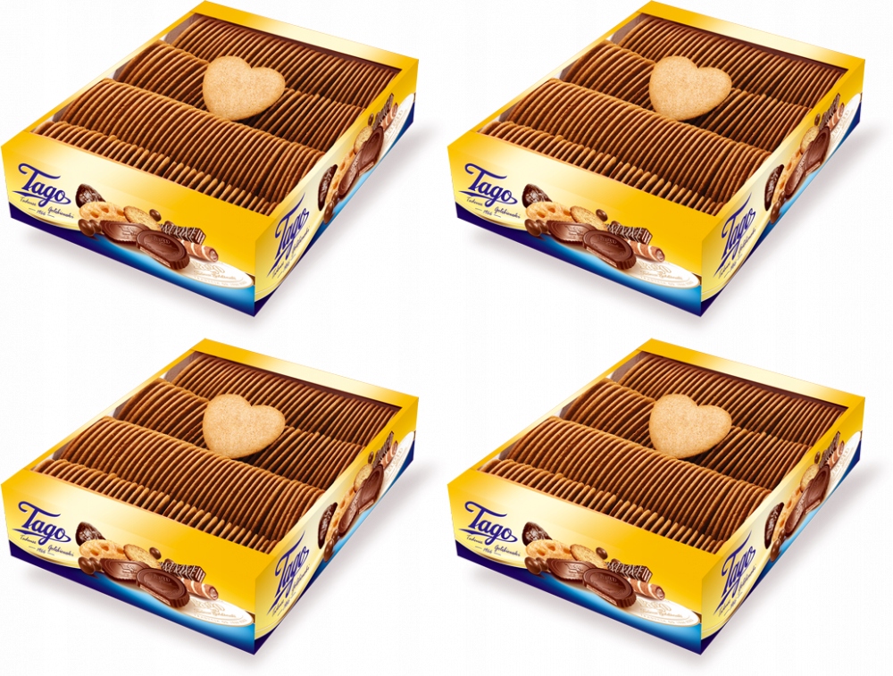 Ciastka Tago słodkie serduszka korzenny 2.5kg x4