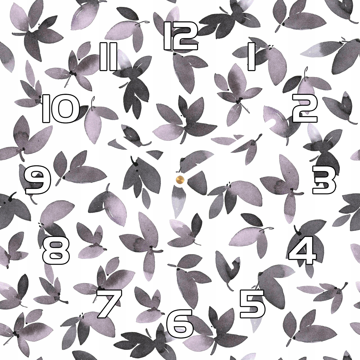 

Zegar szklany kwadratowy Liście drzew 30x30 cm