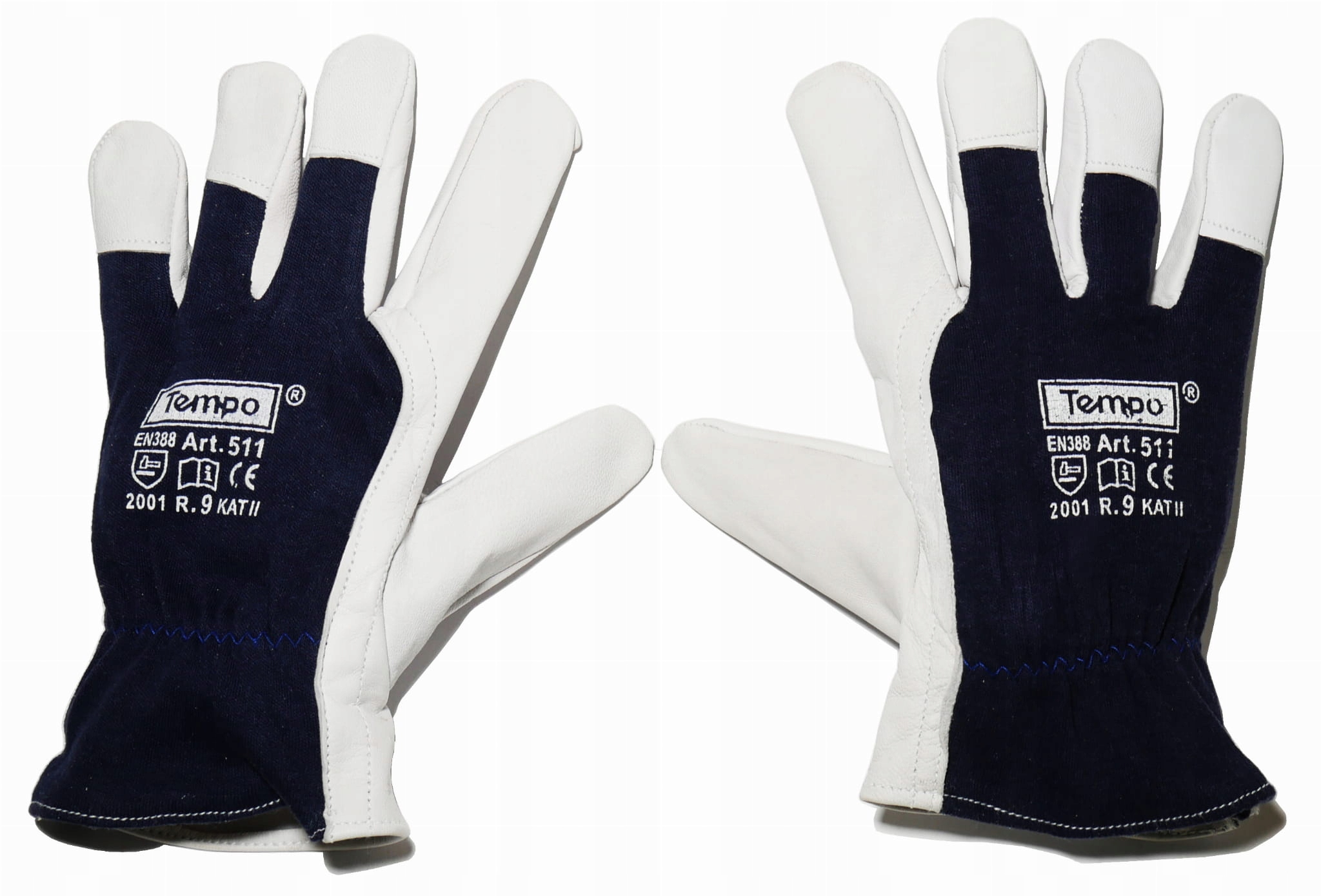 RĘKAWICE skórzane monterskie manualne KOZIA SKÓRA Marka ART.MAS