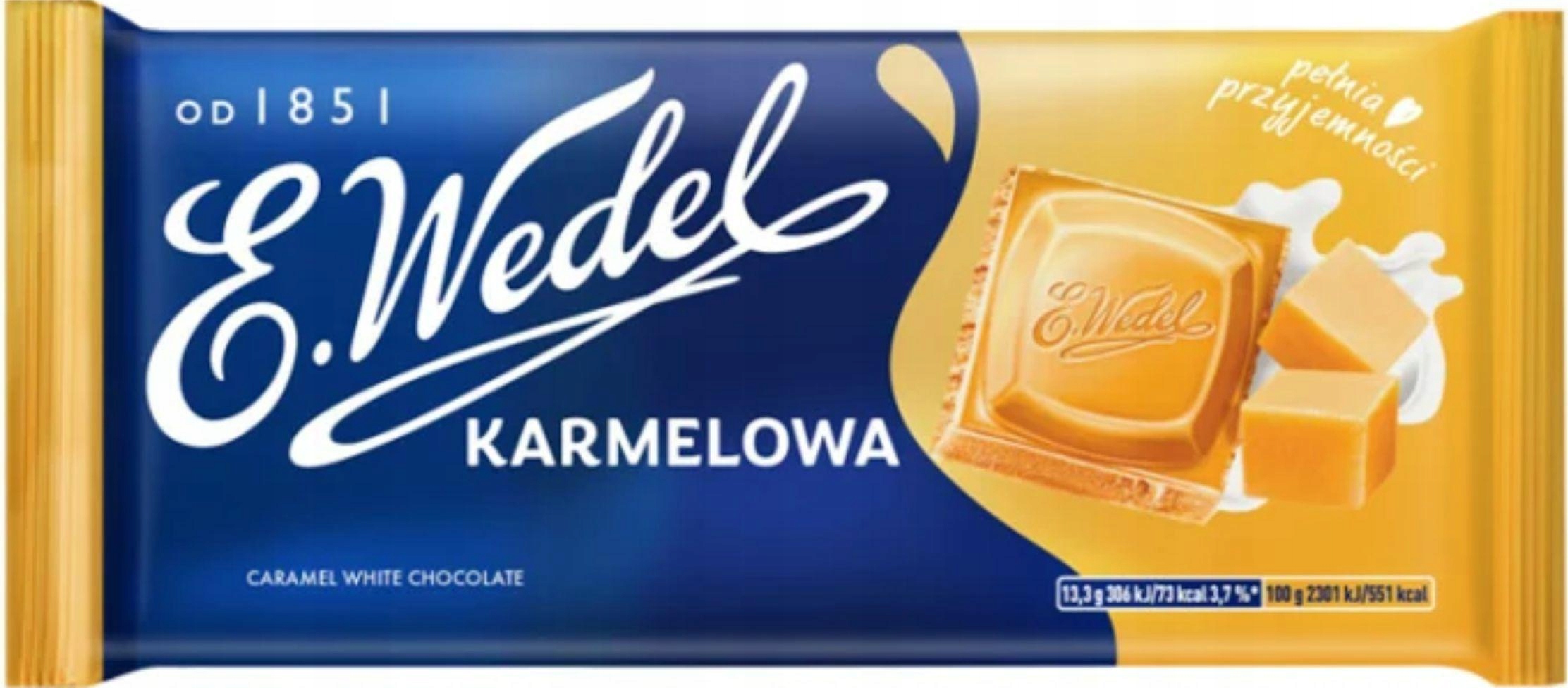 10 Sztuk Wedel Czekolada 80G Karmelowa