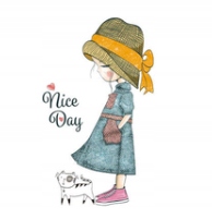 MGJ MAŁA TERMO NAKLEJKA APLIKACJA NAPRASOWANKA Nice day J50