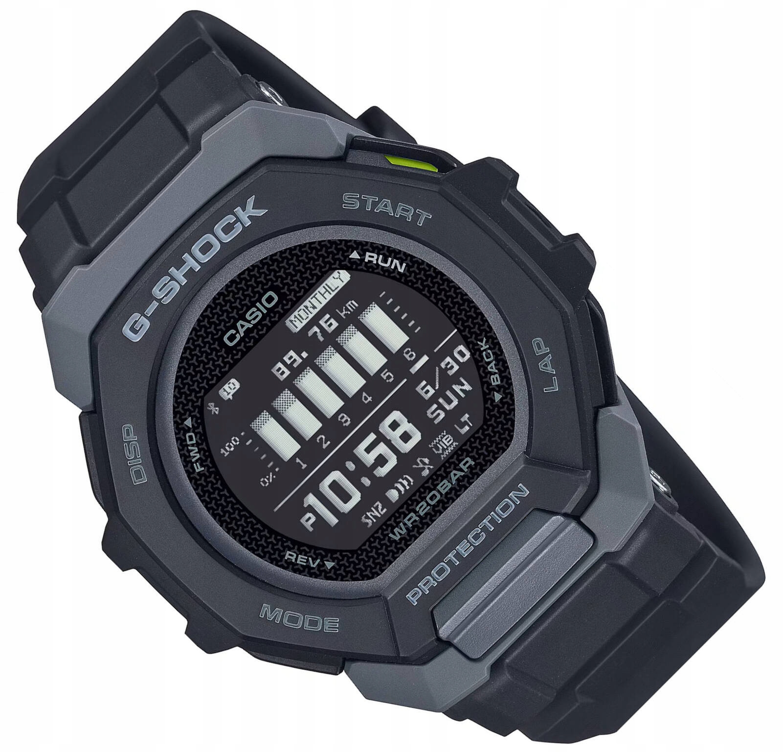 Černé Odolné Hodinky Casio G-shock S Krokoměrem GBD-300-1ER Wr 200 M