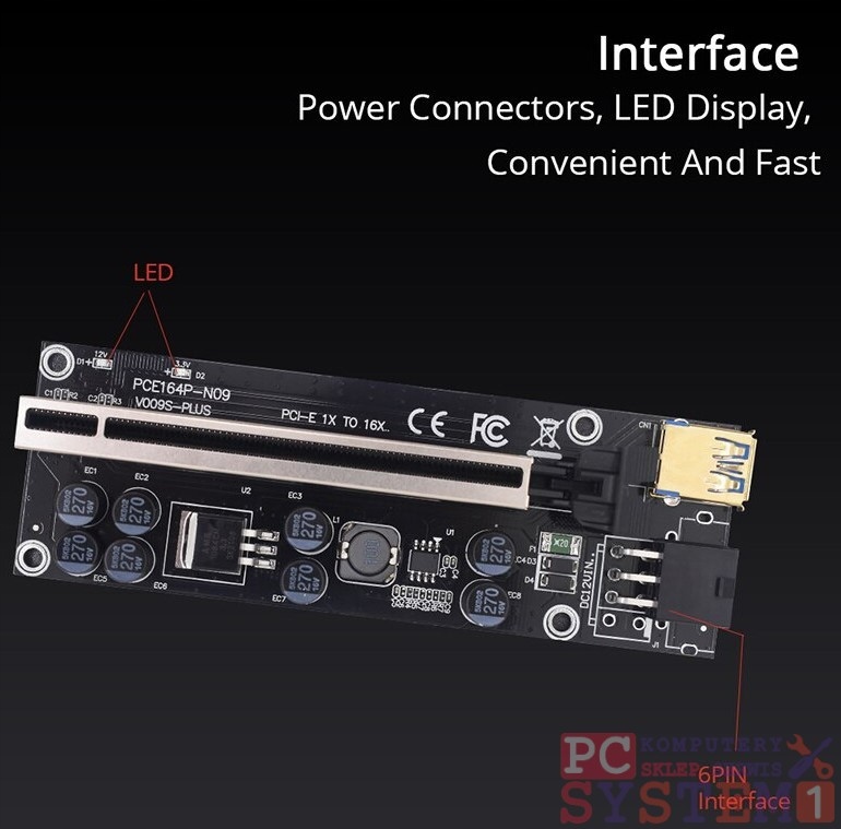 RISER 009s PLUS GOLD PCIE USB 3.0 ETH - MODEL 2021 Marka Inna