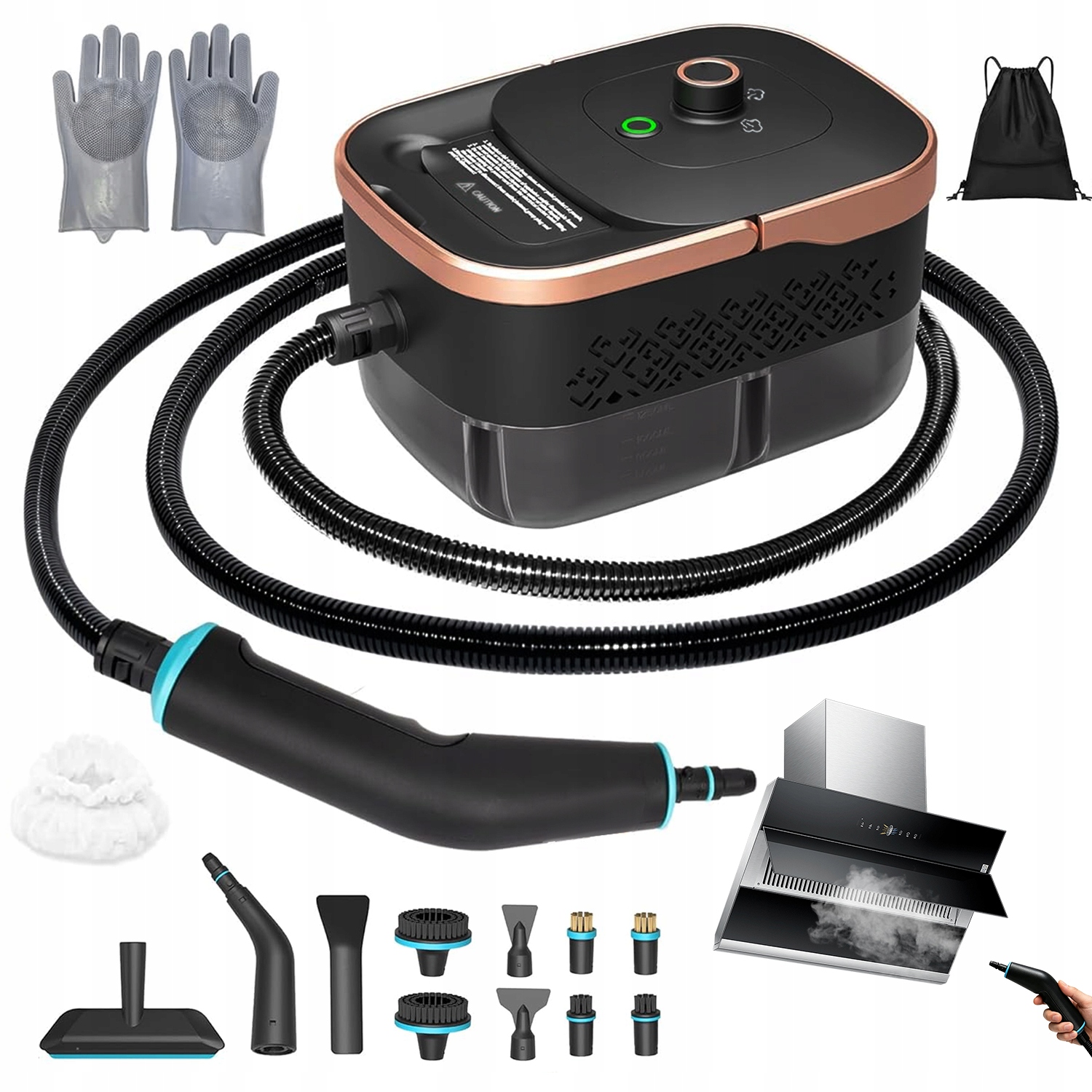 Parní Čistič Mop Ruční Napařovač Do Auta Oken, Spáry, Čalounění 2500 W