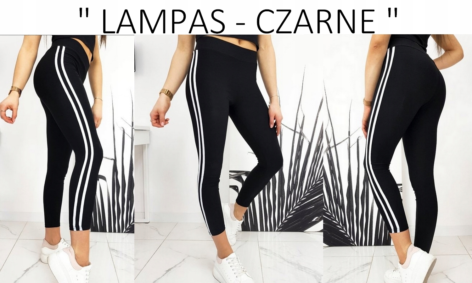 LEGINSY Z LAMPASAMI PASKI BAMBUSOWE SPORTOWE #M/L Marka Cottonik