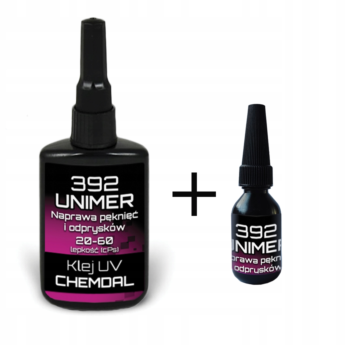 Klej Uv do Szyb Naprawy pęknięć Unimer 392 50ml Bardzo Rzadki 10ml