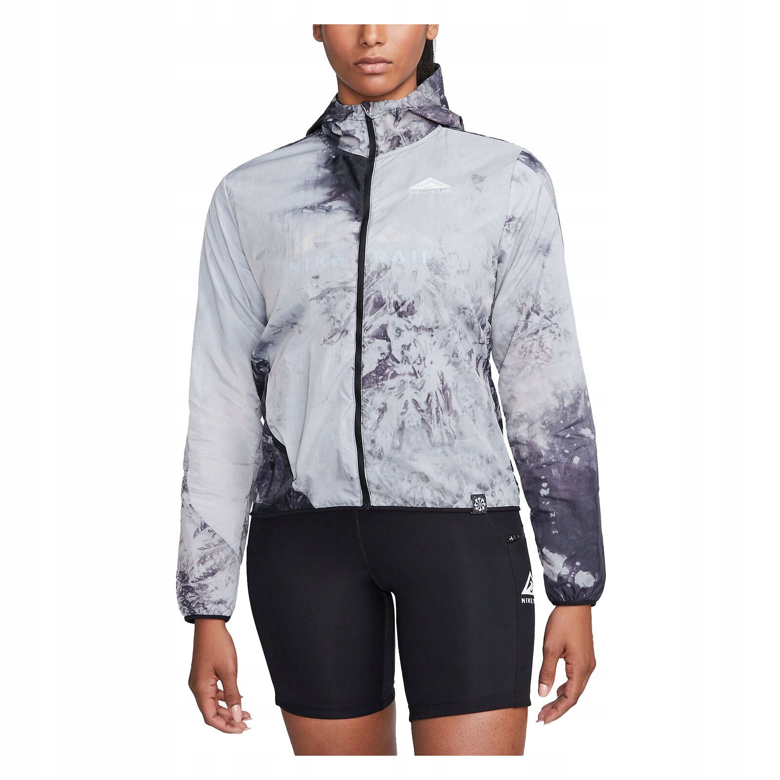 Dámská bunda s kapucí pro běh v dešti Nike Repel DX1041-011 vel. S