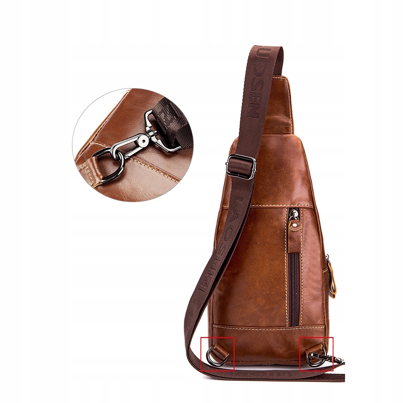 Skórzany TORBA NA RAMIĘ MĘSKA NERKA PLECAK Płeć mężczyzna