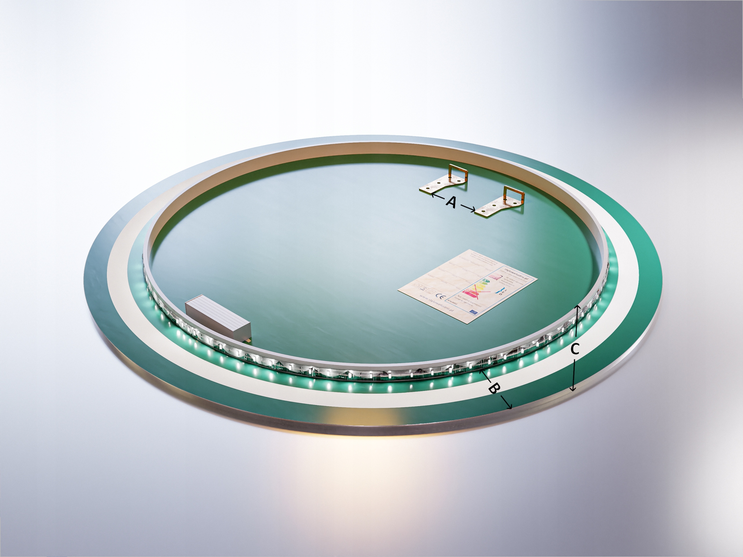 LUSTRO OKRĄGŁE LED FI 50cm WŁĄCZNIK DOTYKOWY Marka Home & Decor Group