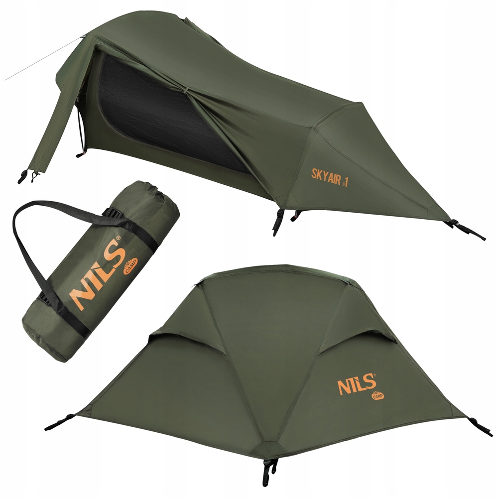 Namiot Kempingowy Turystyczny Na Biwak Ultralight Zielony Moskitiera Nils