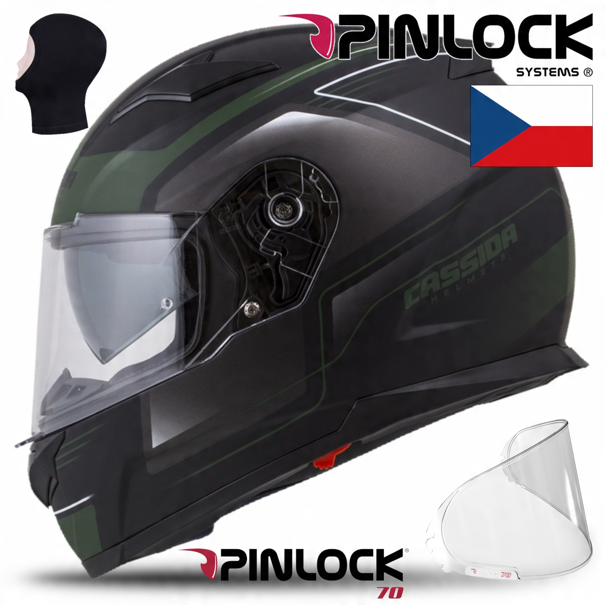 

Czeski Kask Motocyklowy Cassida V Pinlock 70 L