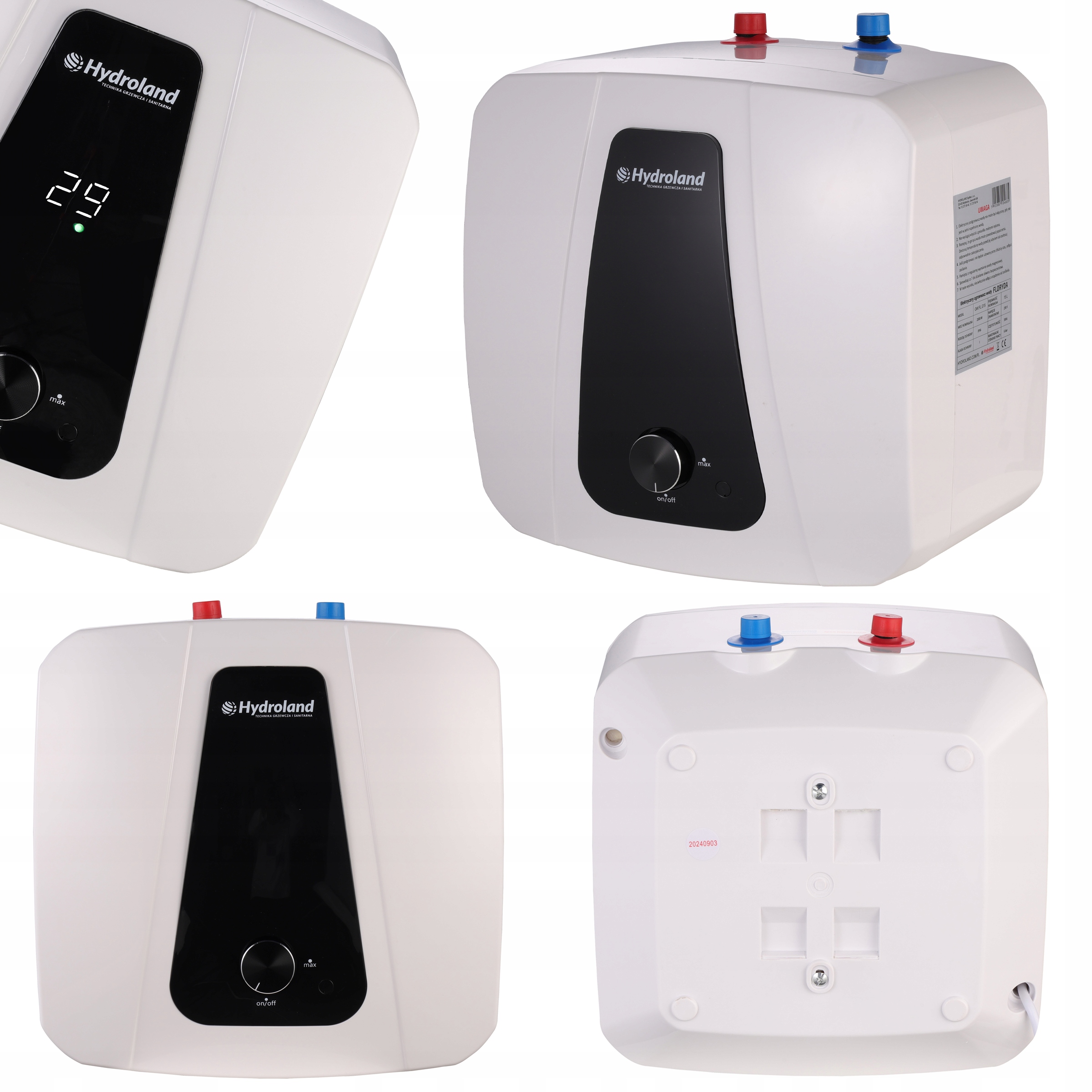 Elektrický Ohrievač Vody 15 L Horný Umývadlový Ohrievač Bojler 2000 W