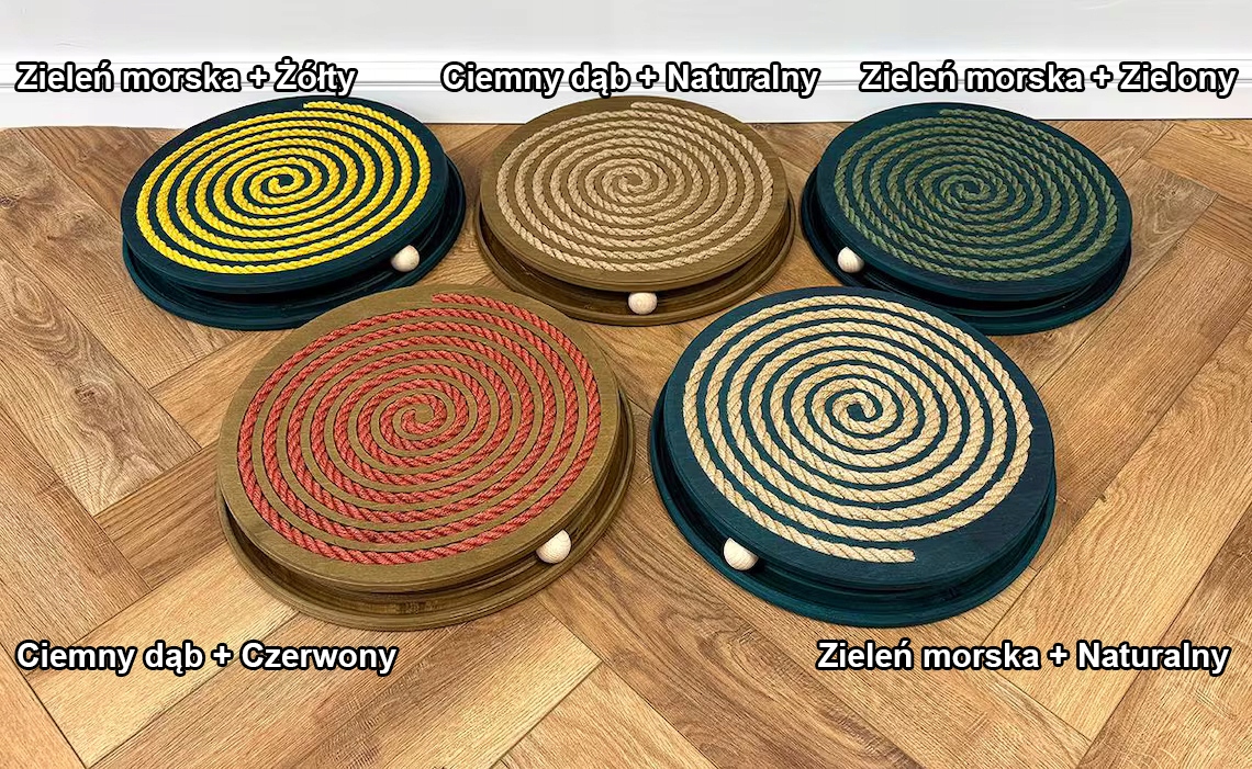 Levně Škrabadlo pro kočky hračka s dráhou s kuličkou, pelíšek, škrabadlo 3v1