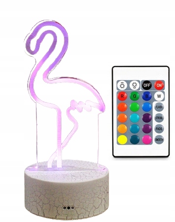

Lampa 3D Led Flaming Lampka Nocna Pilot