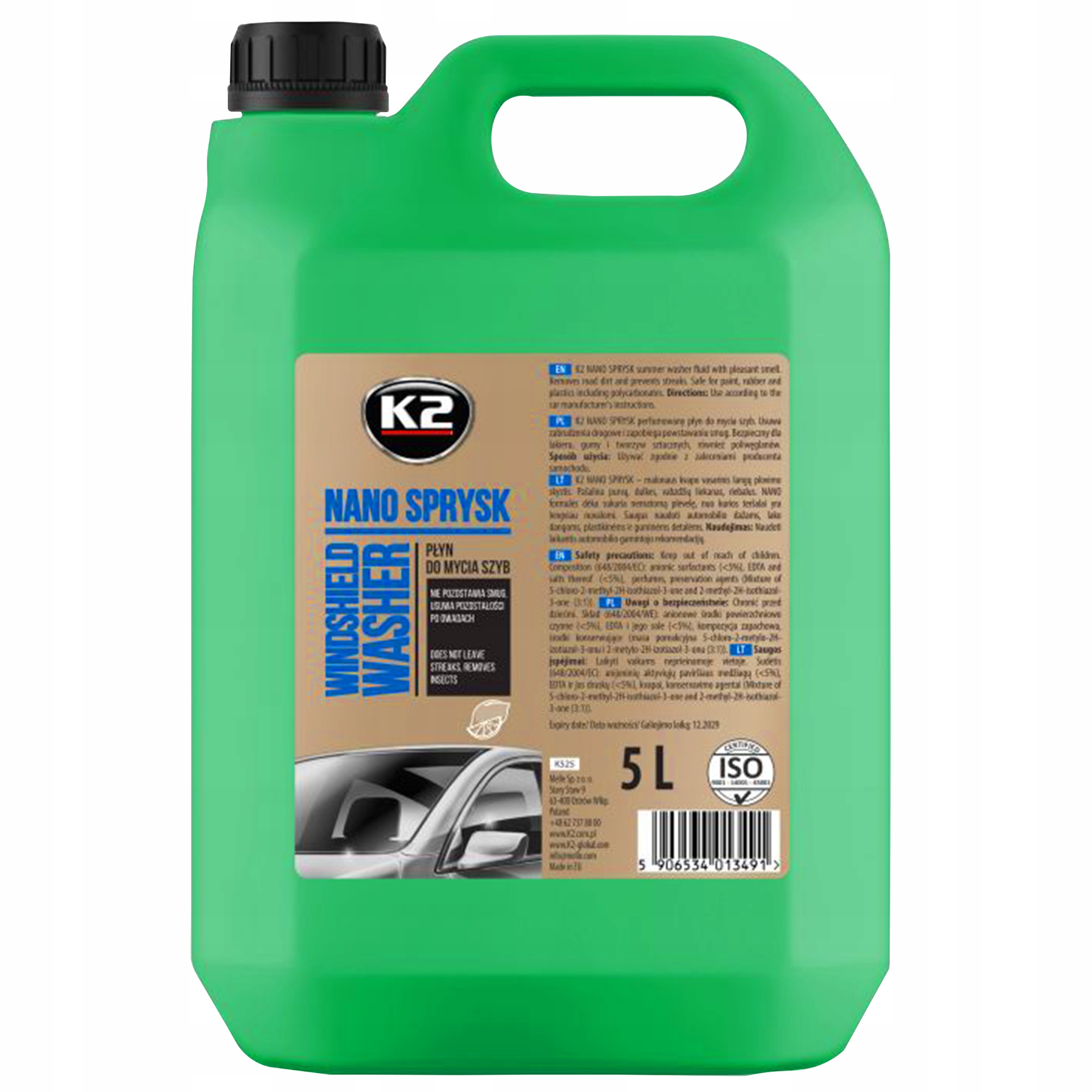 

K2 Nano Sprysk letni płyn do spryskiwaczy 5L