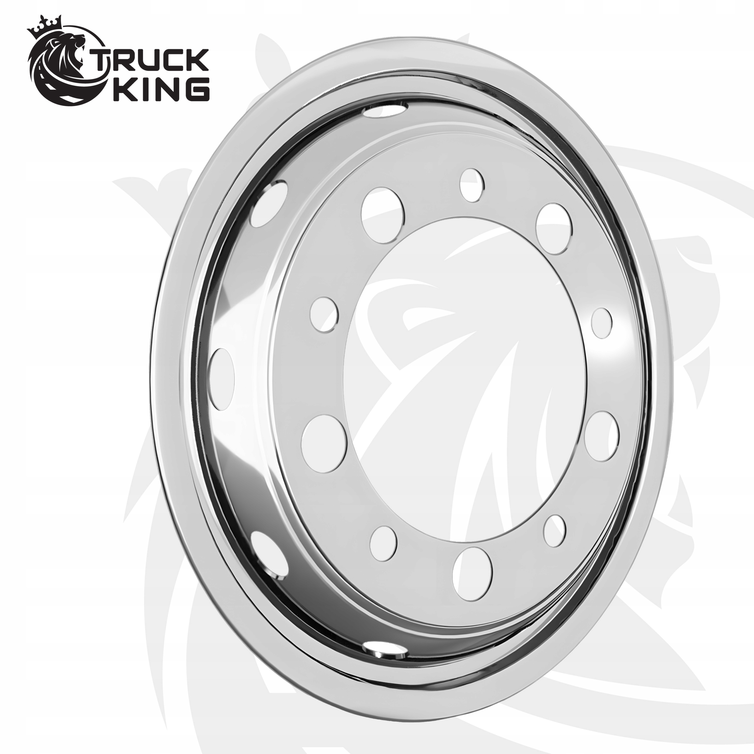 Přední Poklice Na Ráfky 22,5" x 9" a 8,25" Nerezová OCEL10 Otvorů Pcd 335 MM