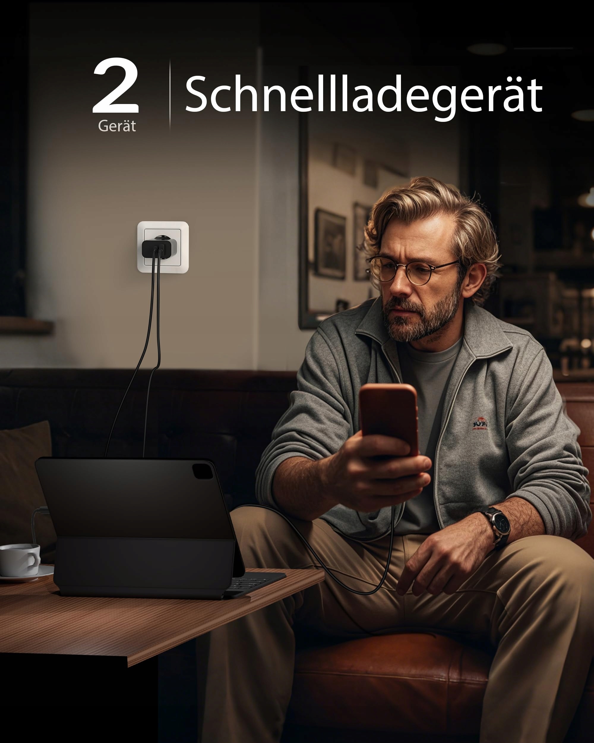 ARCCRA Ładowarka 30W 2-Port USB-C USB-A Szybkie Ładowanie Android Galaxy — miniatura 5