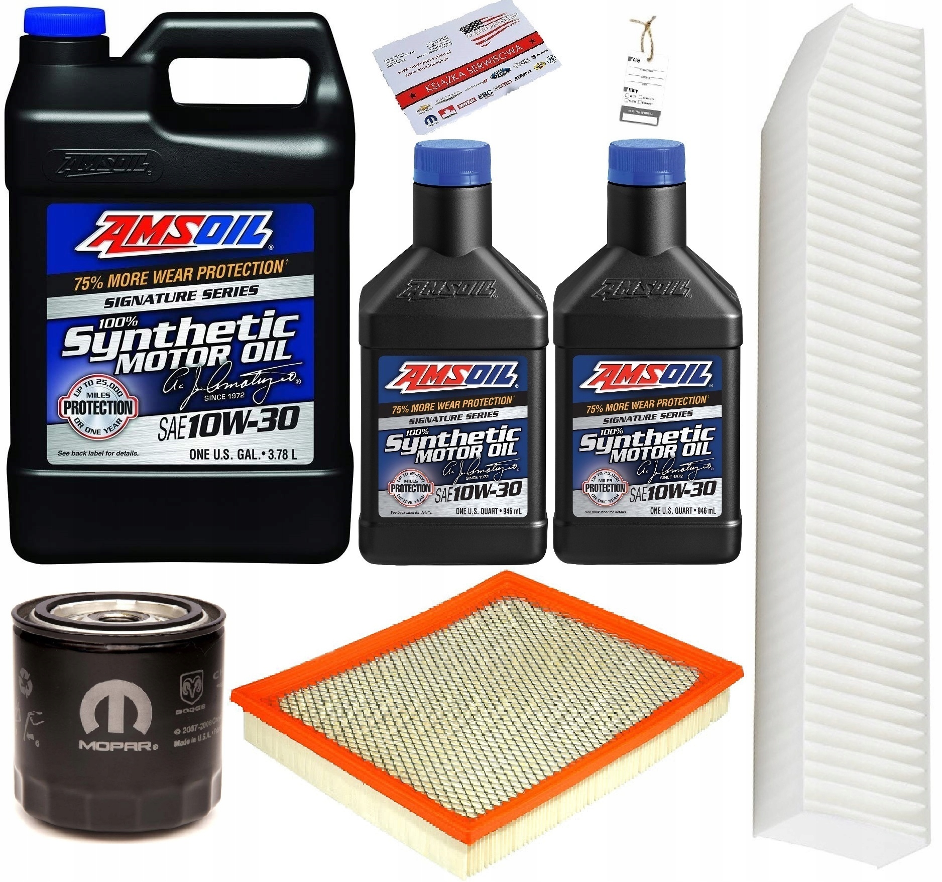 AMSOIL 10W30+FILTRY JEEP GRAND CHEROKEE 4,0 99-04